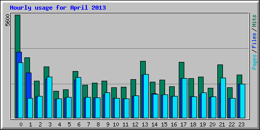 Hourly usage for April 2013