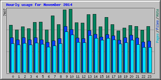 Hourly usage for November 2014