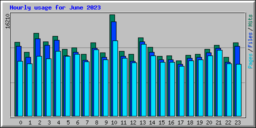 Hourly usage for June 2023