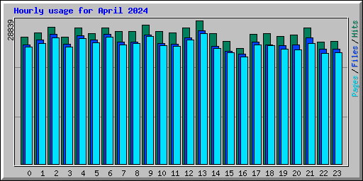 Hourly usage for April 2024